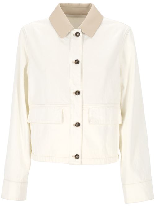 White front button jacket YVES SALOMON | 25EYV04155DECOC10